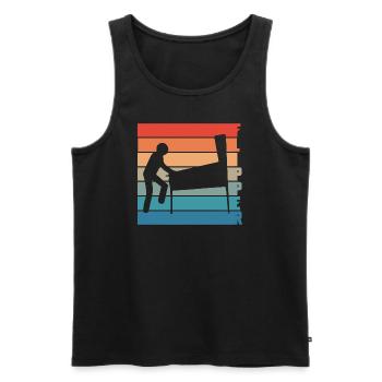 Flipper - Männer Premium Bio Tank Top - Schwarz - Vorne - Michal (187cm)