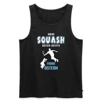 Squash Oster Outfit Ostergeschenk Squasher Spieler - Männer Premium Bio Tank Top - Schwarz - Vorne - Michal (187cm)