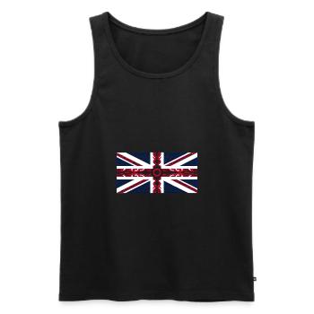 Union Jack Tribal Drapeau britannique - Débardeur bio Premium Homme - noir - Devant - AI Model Male 178 light (178cm)