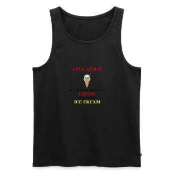 Eiscreme lustig Eis Geschenkidee Liebeskummer - Männer Premium Bio Tank Top - Schwarz - Vorne - AI Model Male 178 light (178cm)