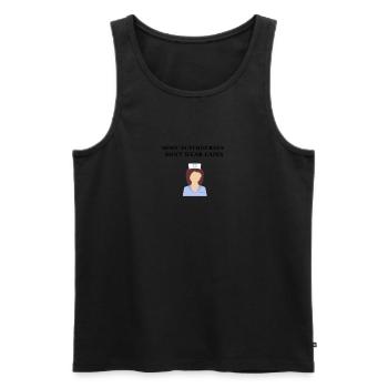 Nurse Superheroine Heroine Gift Idea - Men's Premium Organic Tank Top - black - Front - AI Model Male 178 light (178cm)