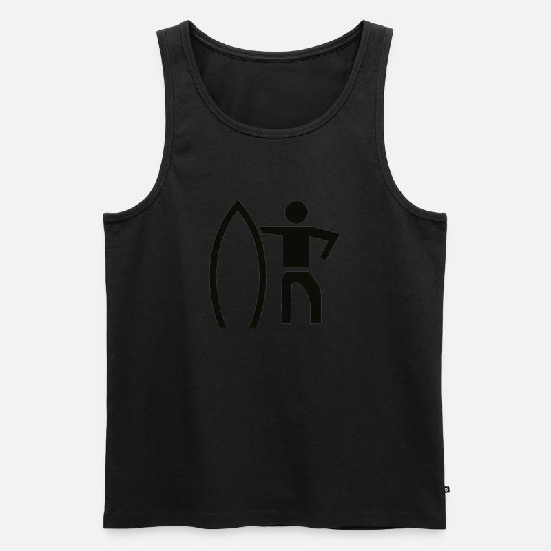 Surfer Geschenkidee surf surfen - Männer Premium Bio Tank Top - undefined