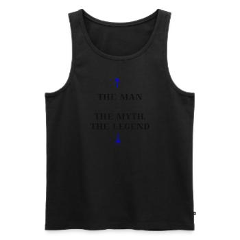 The Man, The Myth, The Legend witzige Geschenkidee - Männer Premium Bio Tank Top - Schwarz - Vorne - Michal (187cm)