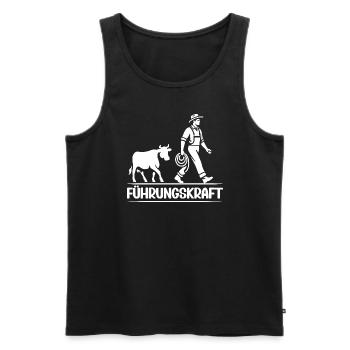 Landwirt Bauer Viehzüchter Milchbauer Geschenkidee - Männer Premium Bio Tank Top - Schwarz - Vorne - Michal (187cm)
