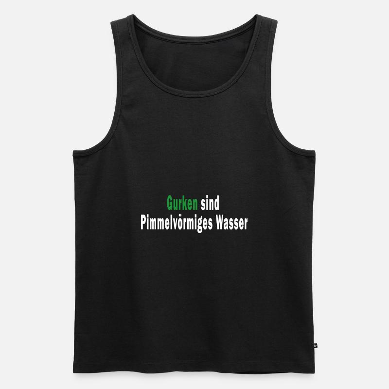 Gurken sind Pimmelförmiges Wasser - Männer Premium Bio Tank Top - Schwarz