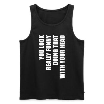 Verdrehte Phrase - Männer Premium Bio Tank Top - Schwarz - Vorne - AI Model Male 178 light (178cm)