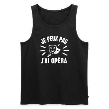 je peux pas j'ai opéra - Débardeur bio Premium Homme - noir - Devant - Michal (187cm)