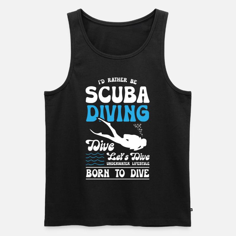 Born To Dive - Männer Premium Bio Tank Top - Schwarz