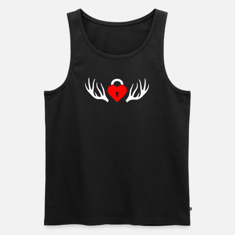 Cuckold Hahnrei Hörner - Männer Premium Bio Tank Top - Schwarz