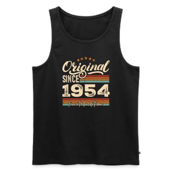 Original 1954 Jahrgang - 1954 Geburtstagsgeschenk - Männer Premium Bio Tank Top - Schwarz - Vorne - Michal (187cm)