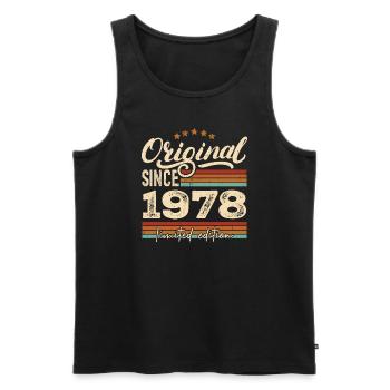 Original 1978 Jahrgang - 1978 Geburtstagsgeschenk - Männer Premium Bio Tank Top - Schwarz - Vorne - Michal (187cm)