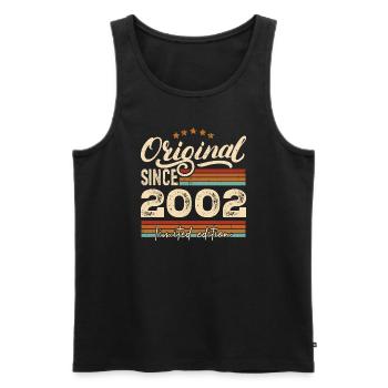 Original 2002 Vintage - 2002 Birthday Gift - Men's Premium Organic Tank Top - black - Front - Michal (187cm)