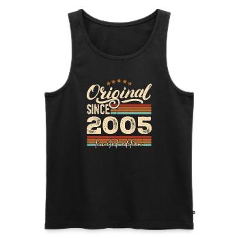 Original 2005 Jahrgang - 2005 Geburtstagsgeschenk - Männer Premium Bio Tank Top - Schwarz - Vorne - Michal (187cm)