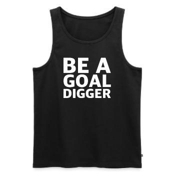 Sei ein Zieljäger | Ziel, Erfolg, Motivation, Team - Männer Premium Bio Tank Top - Schwarz - Vorne - Michal (187cm)