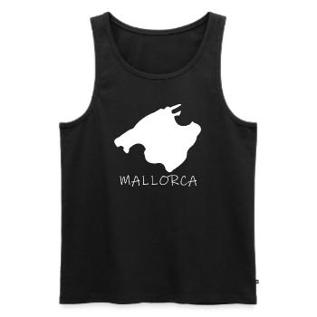 Majorca - Men's Premium Organic Tank Top - black - Front - AI Model Male 178 light (178cm)
