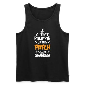 Sweetest pumpkin in the field Halloween - Men's Premium Organic Tank Top - black - Front - Michal (187cm)
