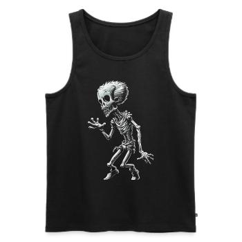 Squelette - Débardeur bio Premium Homme - noir - Devant - Michal (187cm)