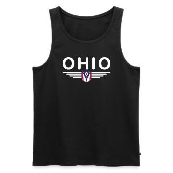 Ohio Fan T-Shirt – Must-Have for Fans - Men's Premium Organic Tank Top - black - Front - Michal (187cm)