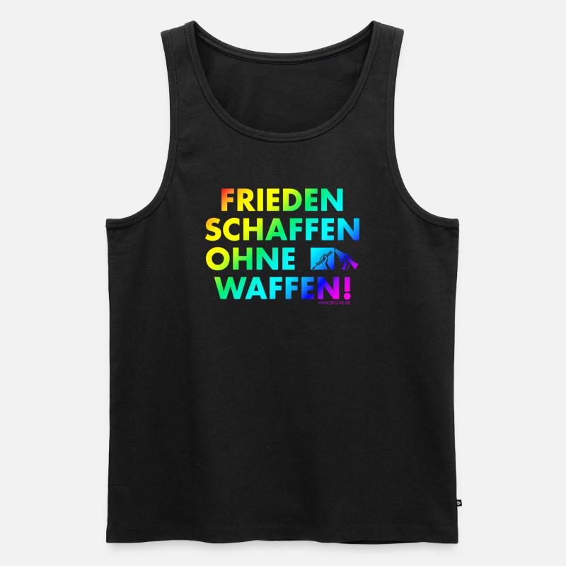 Frieden schaffen ohne Waffen! - Männer Premium Bio Tank Top - Schwarz