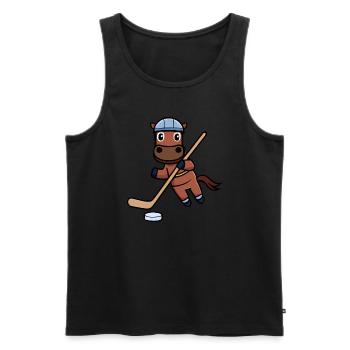 Koala spielt Saxofon beim Sonnenuntergang - Männer Premium Bio Tank Top - Schwarz - Vorne - Michal (187cm)