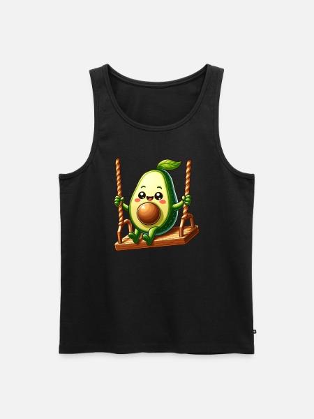 Avocado on the swing - Men's Premium Organic Tank Top - black
