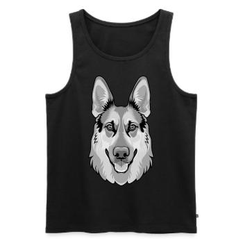 Schäferhund - Männer Premium Bio Tank Top - Schwarz - Vorne - AI Model Male 178 light (178cm)