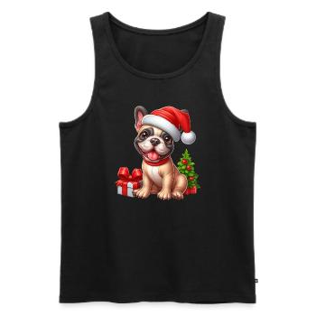 Cadeaux de bouledogue français - Débardeur bio Premium Homme - noir - Devant - Michal (187cm)