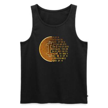 Bitcoin BTC Revolution - Crypto Gift Idea - Men's Premium Organic Tank Top - black - Front - AI Model Male 178 light (178cm)