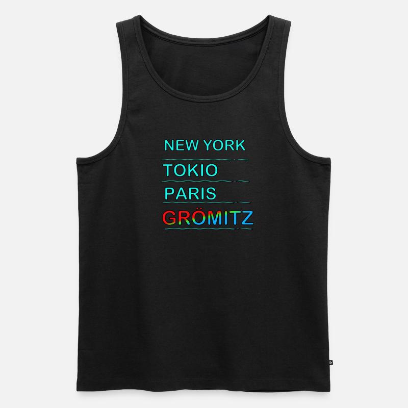 Grömitz - Männer Premium Bio Tank Top - Schwarz