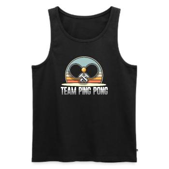 Tennis de table Ping Pong Équipe - Débardeur bio Premium Homme - noir - Devant - Michal (187cm)