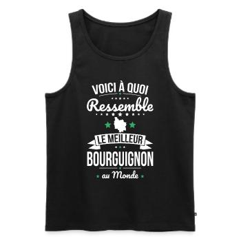 Voici à quoi ressemble le meilleur Bourguignon - Débardeur bio Premium Homme - noir - Devant - Michal (187cm)