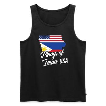 Filipinos of Iowa Design für stolze Fil-Ams - Männer Premium Bio Tank Top - Schwarz - Vorne - AI Model Male 178 light (178cm)