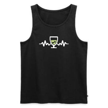 Pastis is life, alcohol, aperitif, humor - Men's Premium Organic Tank Top - black - Front - AI Model Male 178 light (178cm)