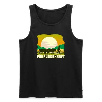 Landwirt Bauer Viehzüchter Milchbauer Geschenkidee - Männer Premium Bio Tank Top - Schwarz - Vorne - Michal (187cm)