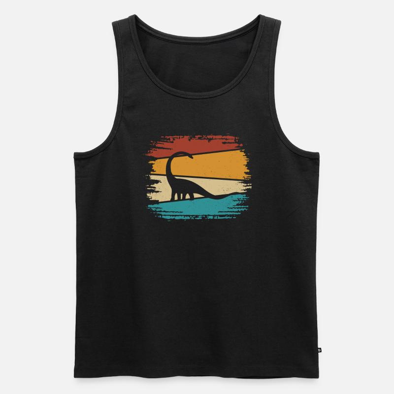 Dinosaure brachiosaure dino - Débardeur bio Premium Homme - noir