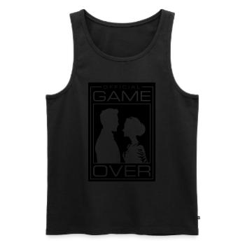 Jeu de couple de mariage sur le couple de mariage Jga - Débardeur bio Premium Homme - noir - Devant - Michal (187cm)