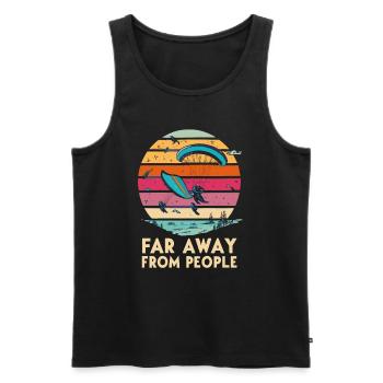 Paragliding - Männer Premium Bio Tank Top - Schwarz - Vorne - Michal (187cm)