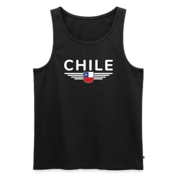 Chile Design – Für Fans und Liebhaber - Männer Premium Bio Tank Top - Schwarz - Vorne - AI Model Male 178 light (178cm)