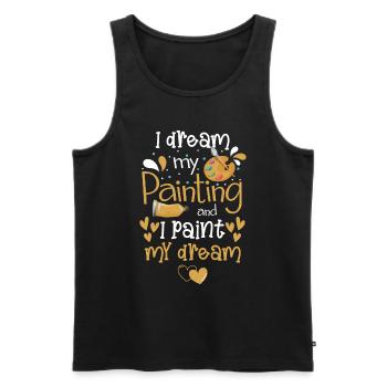 Painter Varnisher Craftsman - Men's Premium Organic Tank Top - black - Front - AI Model Male 178 light (178cm)