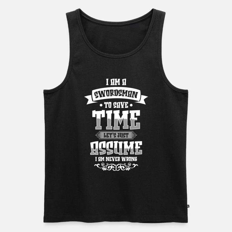 Krieger Kämpfer Dolch Kampf - Männer Premium Bio Tank Top - Schwarz