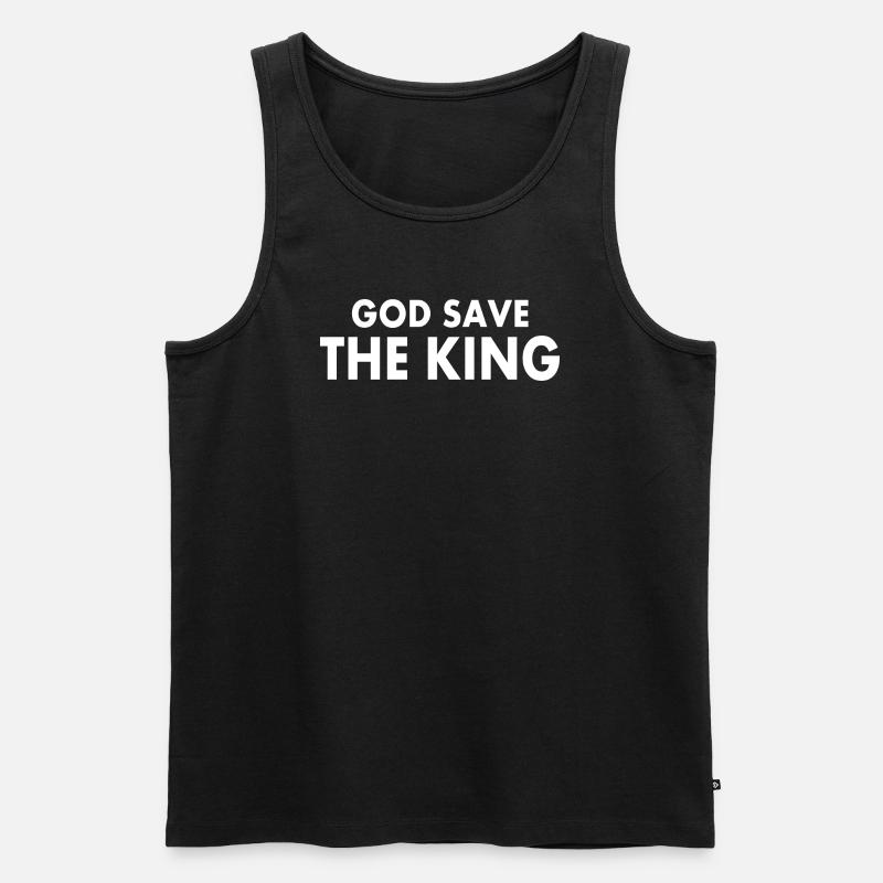 god save the king - Männer Premium Bio Tank Top - Schwarz