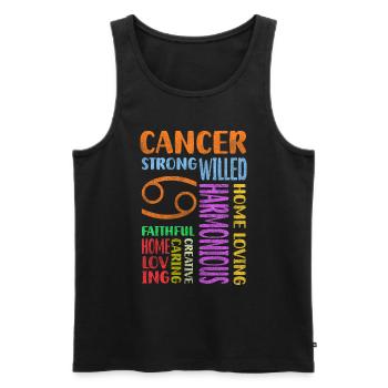 Horoscope Zodiac Constellation June - Men's Premium Organic Tank Top - black - Front - Michal (187cm)