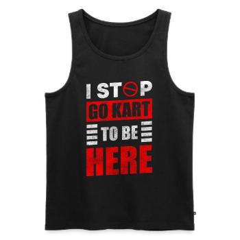 Kart Karting Karting Racing - Men's Premium Organic Tank Top - black - Front - AI Model Male 178 light (178cm)