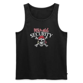 Mermaid Sécurité Pirate Père Frère Papa - Débardeur bio Premium Homme - noir - Devant - Michal (187cm)