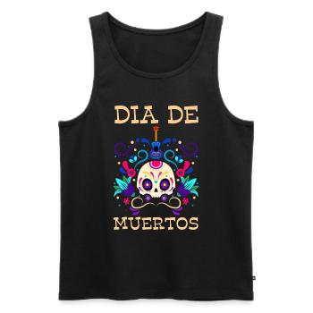 Mexiko Allerseelen Oktober Blumen - Männer Premium Bio Tank Top - Schwarz - Vorne - Michal (187cm)