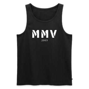 Römische Zahl Geburtsjahr Made in 2005 - Männer Premium Bio Tank Top - Schwarz - Vorne - AI Model Male 178 light (178cm)