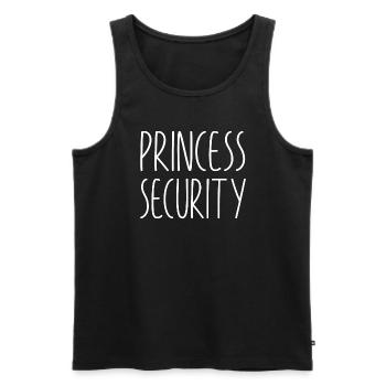 Papa Père Fille Paternité Princesse Sécurité - Débardeur bio Premium Homme - noir - Devant - Michal (187cm)