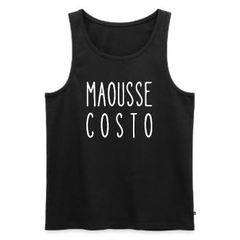 maousse costo - Débardeur bio Premium Homme - noir - Devant - Michal (187cm)