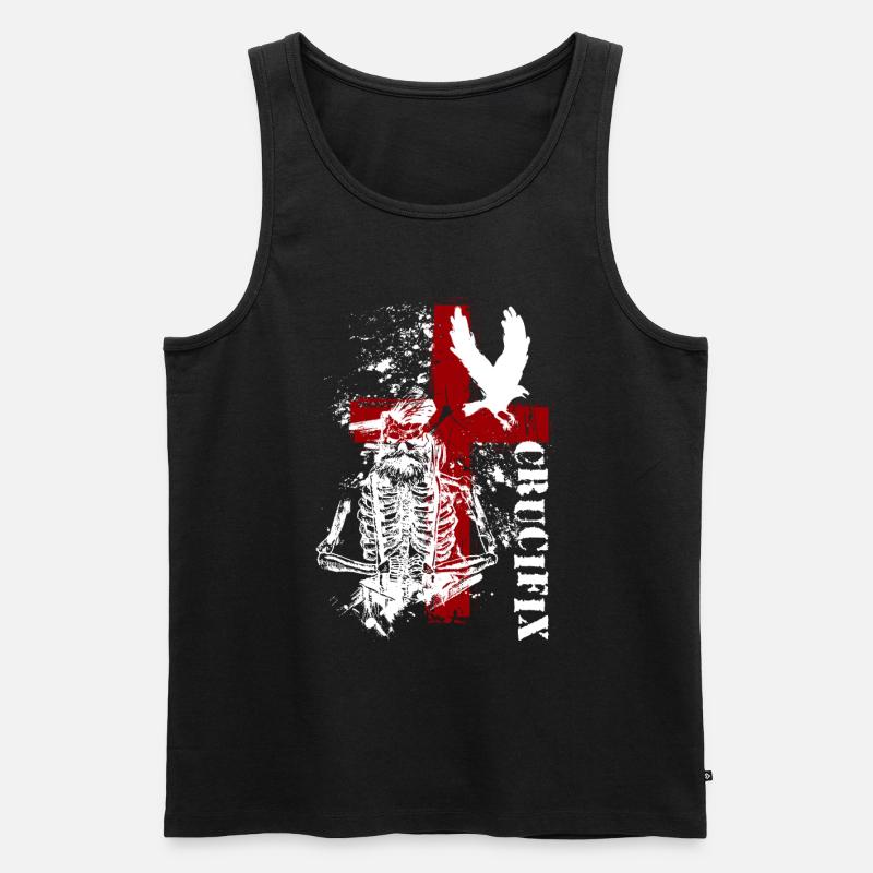 Style Skull Cool Polkatrash - Männer Premium Bio Tank Top - Schwarz