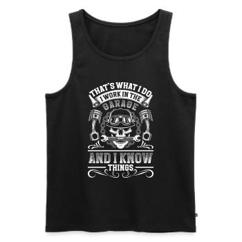 Tuner Turbo Drifting - Men's Premium Organic Tank Top - black - Front - AI Model Male 178 light (178cm)